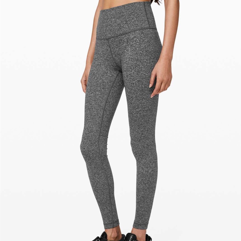 Lululemon Wunder Under High Rise Heathered Black